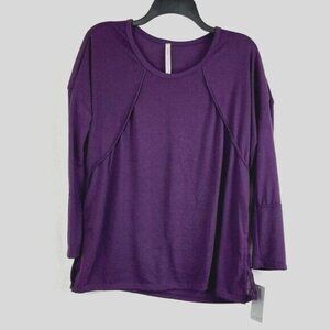 Forgotten Grace Women Purple Long Sleeve Top Sweater Size S
